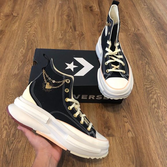 Converse Shoes - CONVERSE run star legacy cx hi hearts chain platform shoes sneakers women’s 8.5